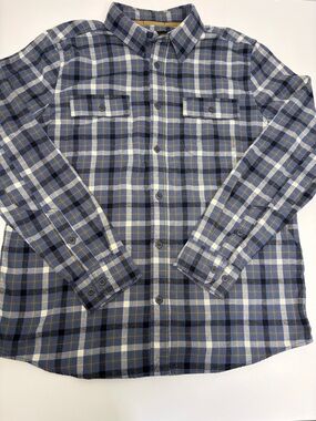 Brother Blue and White Plaid Button-Down Shirt